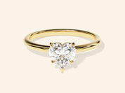Heart Solitaire Engagement Ring