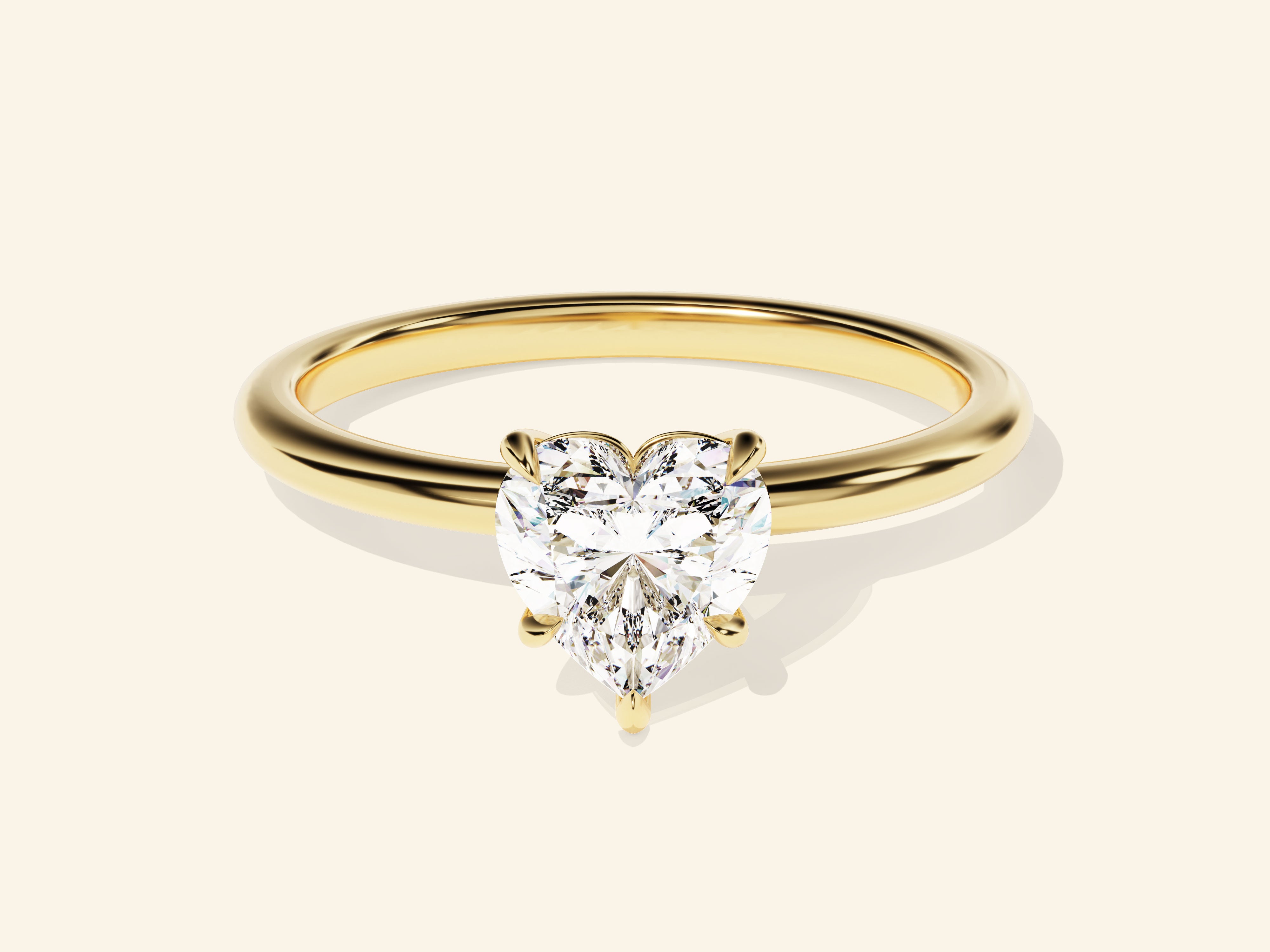Heart Solitaire Engagement Ring