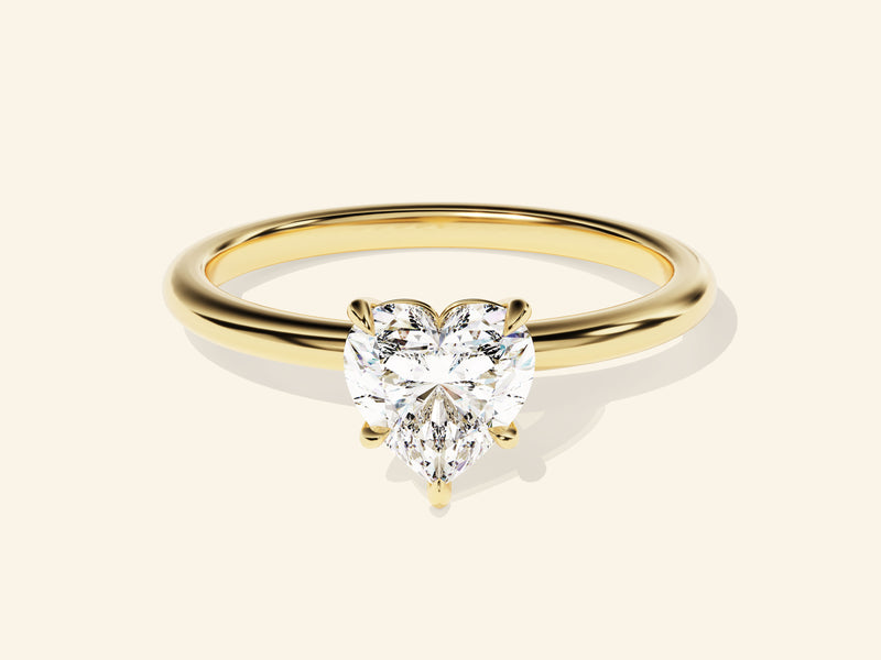 Heart Solitaire Engagement Ring
