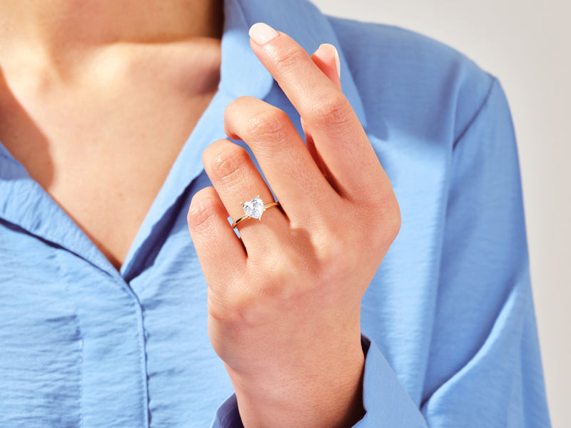 Heart Solitaire Engagement Ring