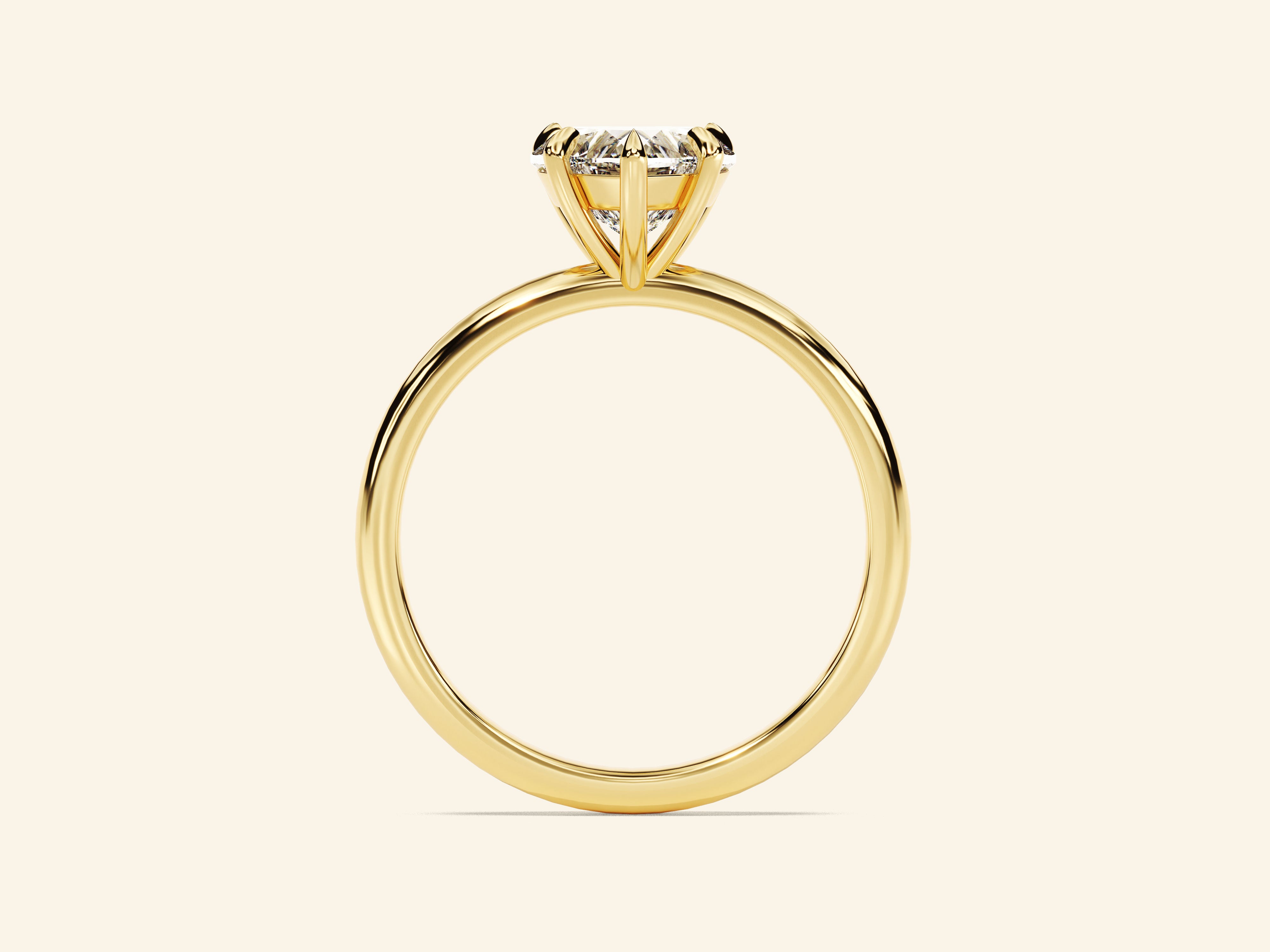 Heart Solitaire Engagement Ring