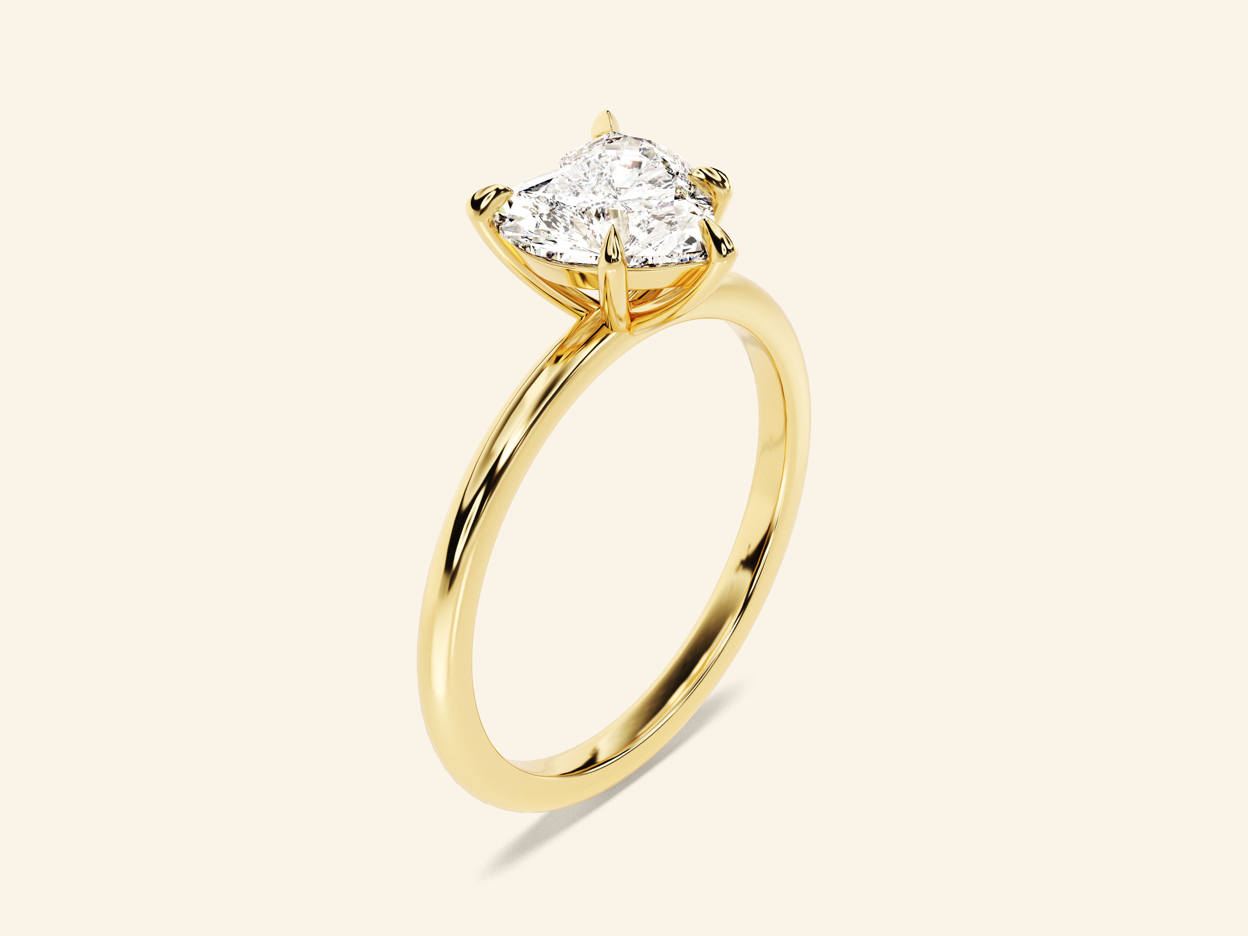 Heart Solitaire Engagement Ring