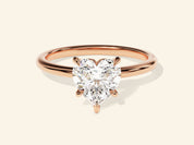 Heart Solitaire Engagement Ring