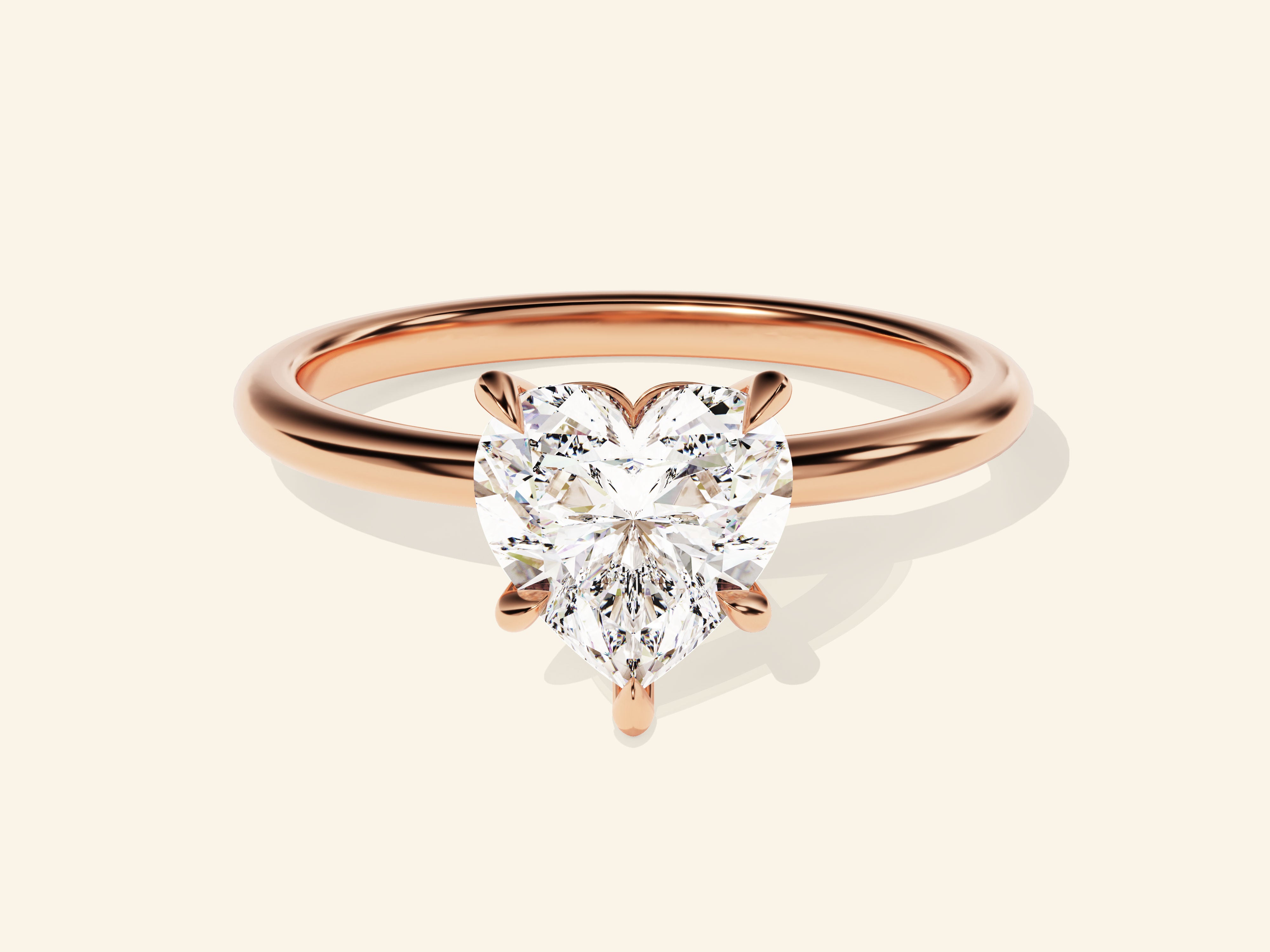 Heart Solitaire Engagement Ring