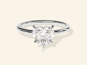 Heart Solitaire Engagement Ring