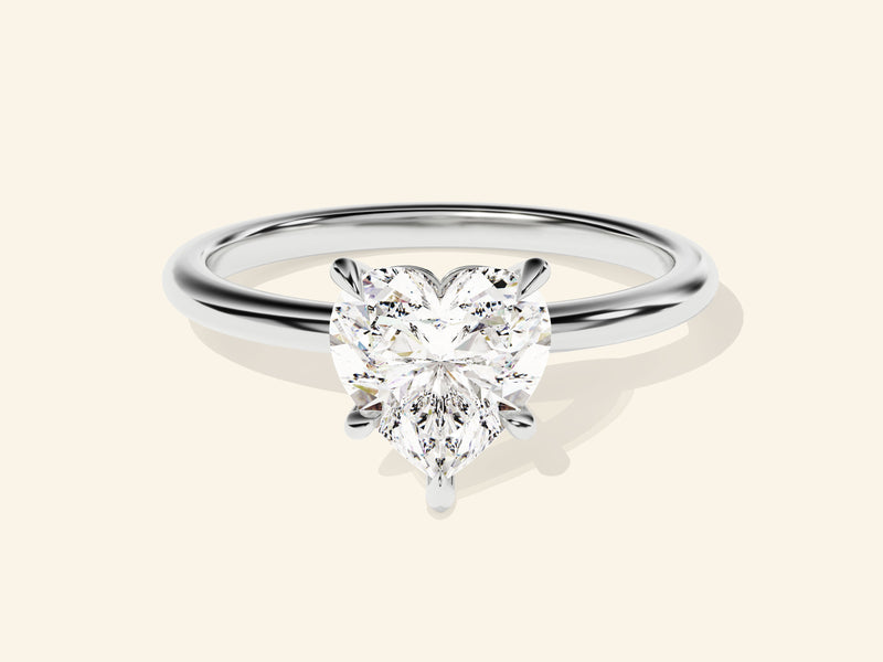 Heart Solitaire Engagement Ring