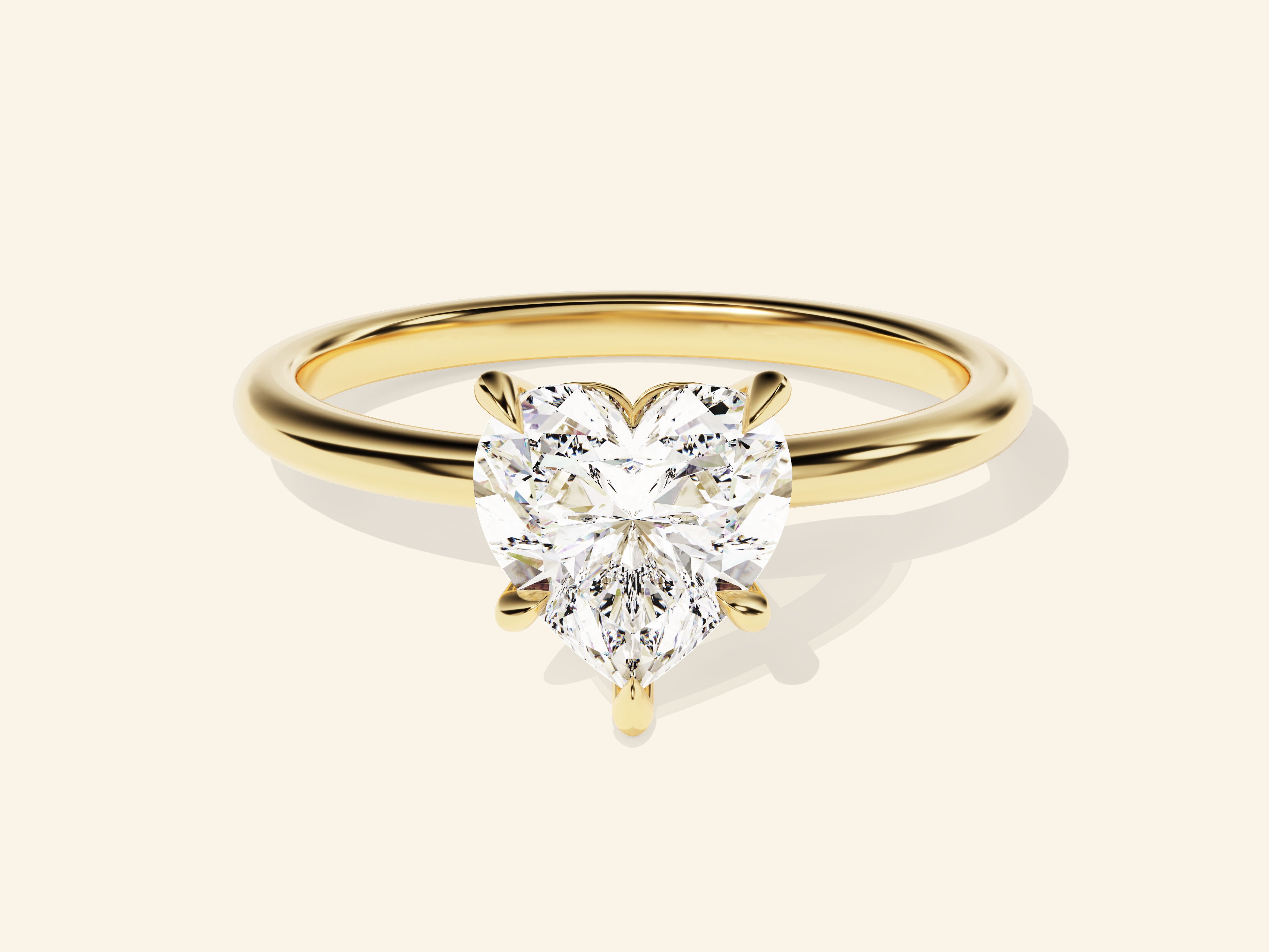 Heart Solitaire Engagement Ring