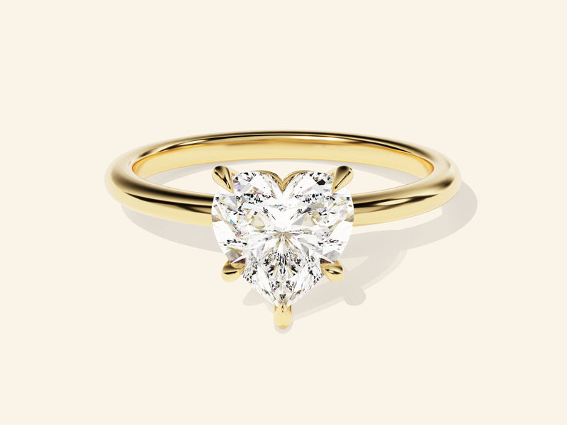 Heart Solitaire Engagement Ring