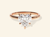 Heart Solitaire Engagement Ring