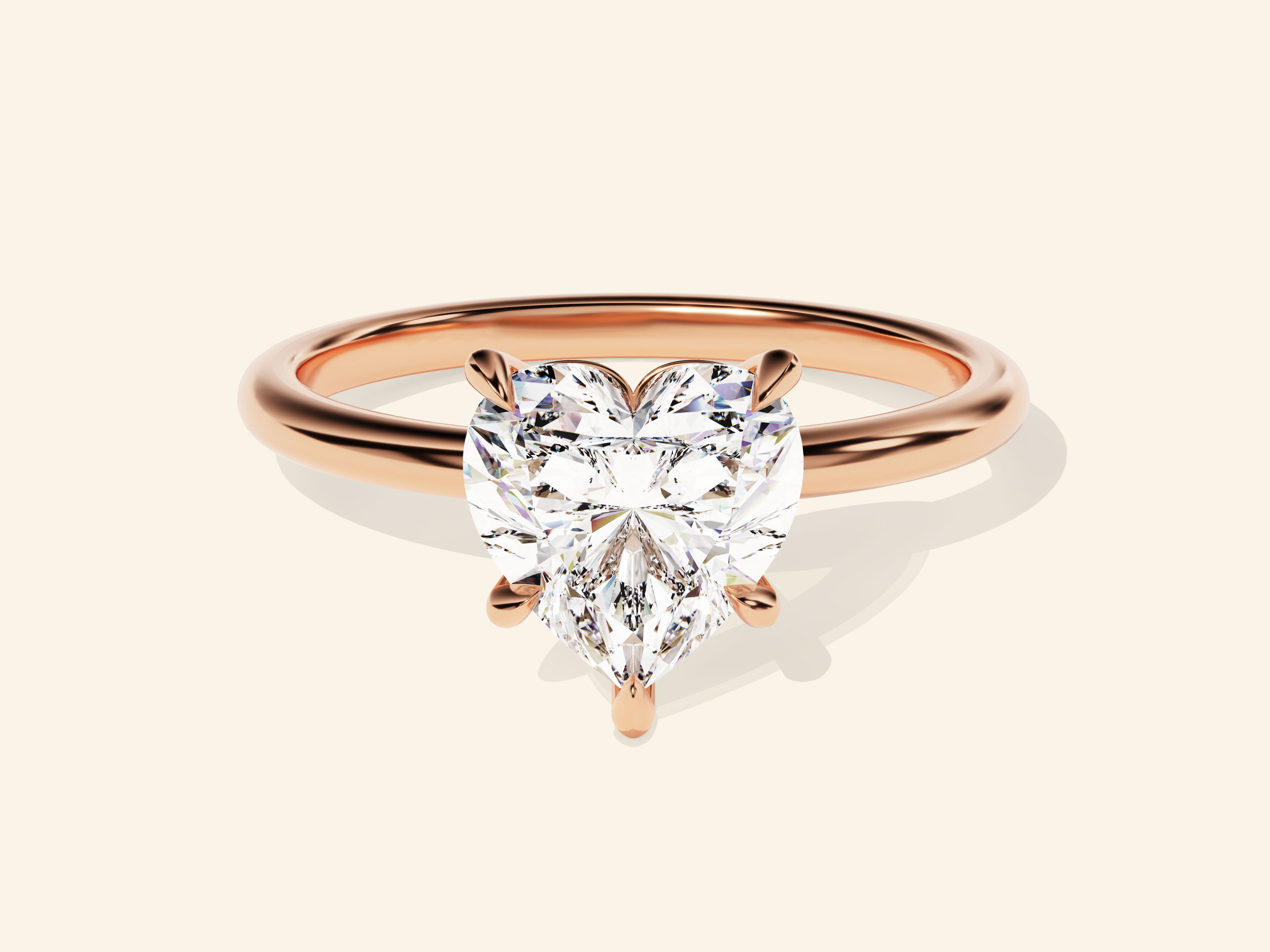 Heart Solitaire Engagement Ring