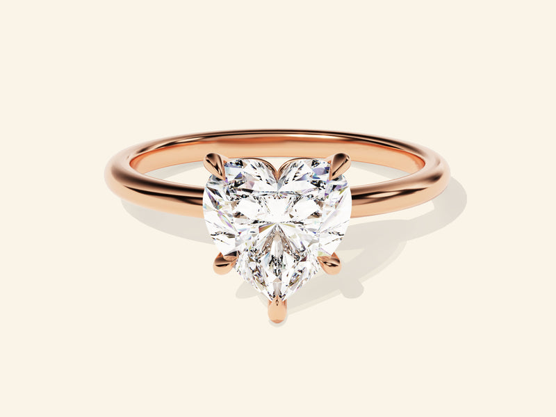 Heart Solitaire Engagement Ring