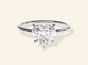 Heart Solitaire Engagement Ring