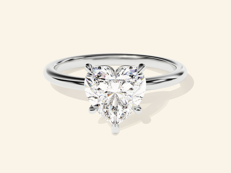 Heart Solitaire Engagement Ring