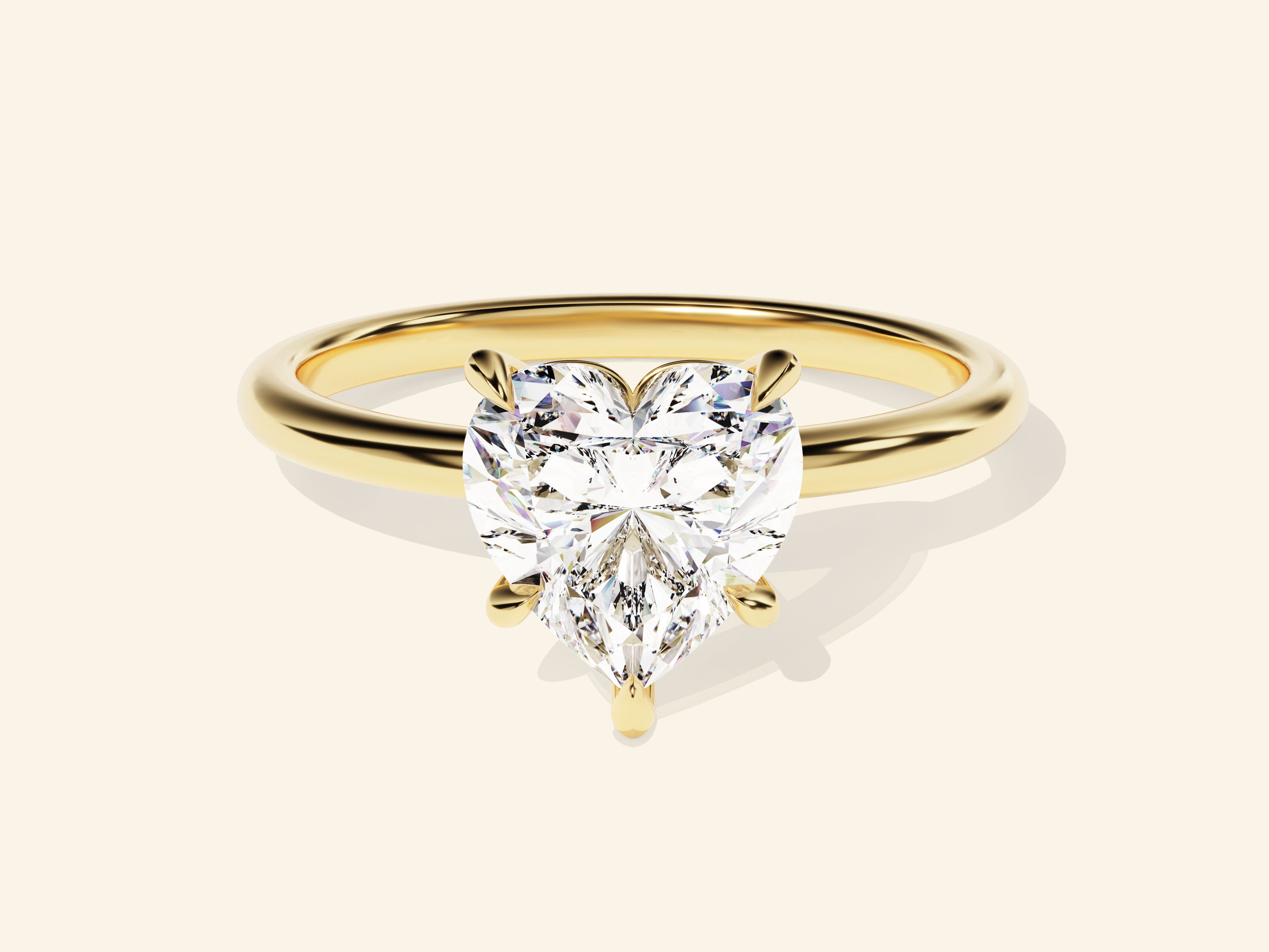 Heart Solitaire Engagement Ring