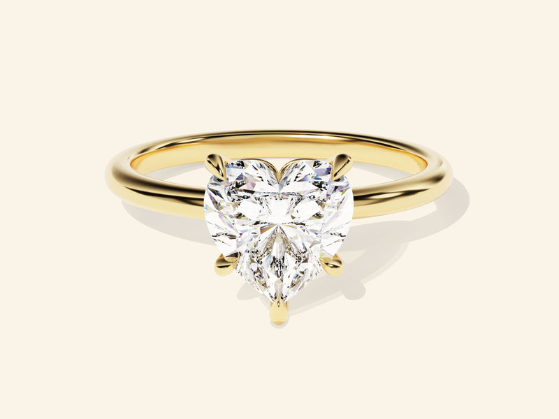 Heart Solitaire Engagement Ring