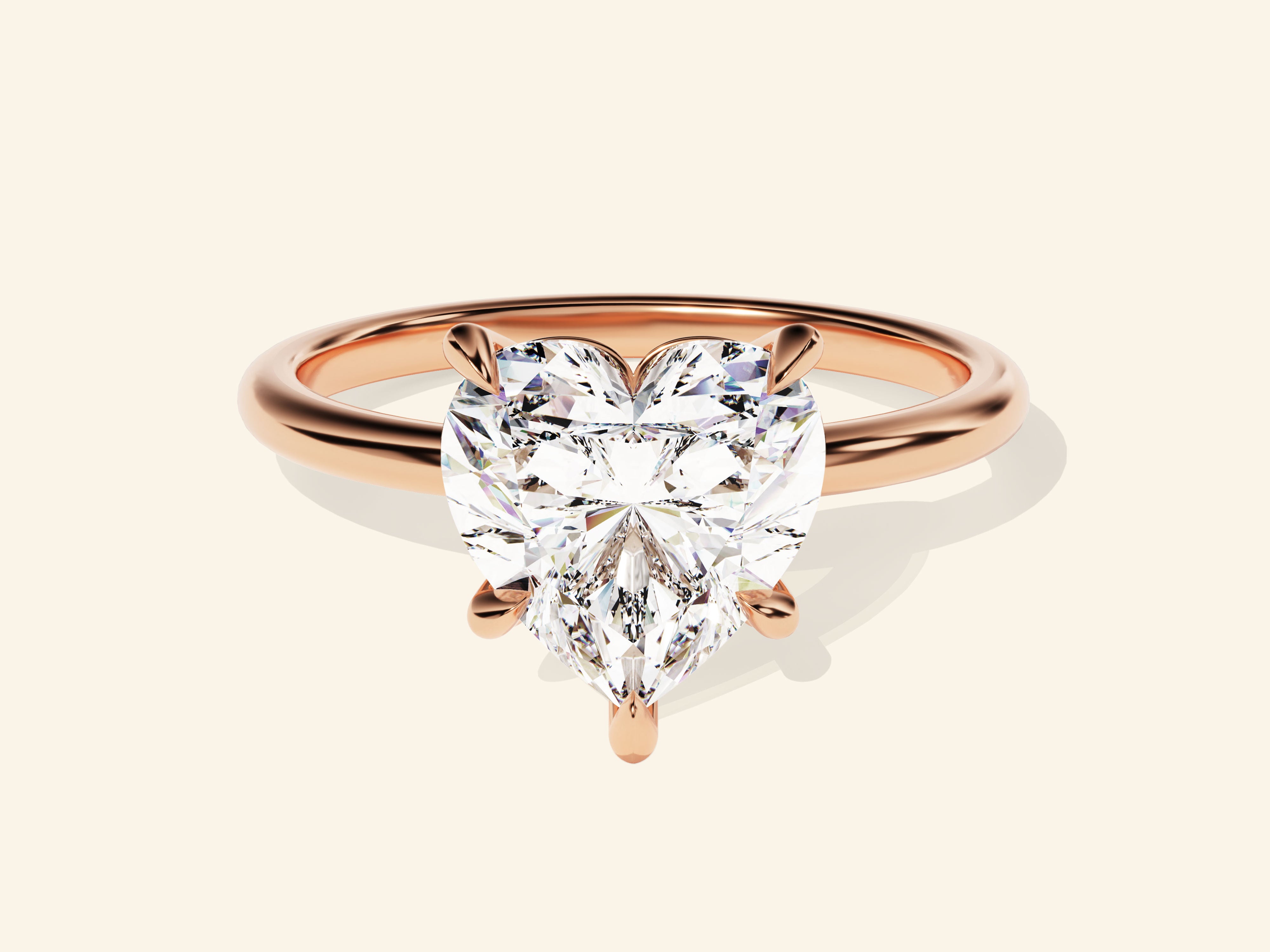 Heart Solitaire Engagement Ring