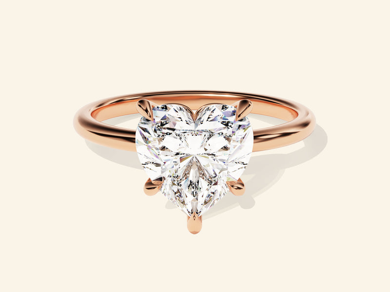 Heart Solitaire Engagement Ring