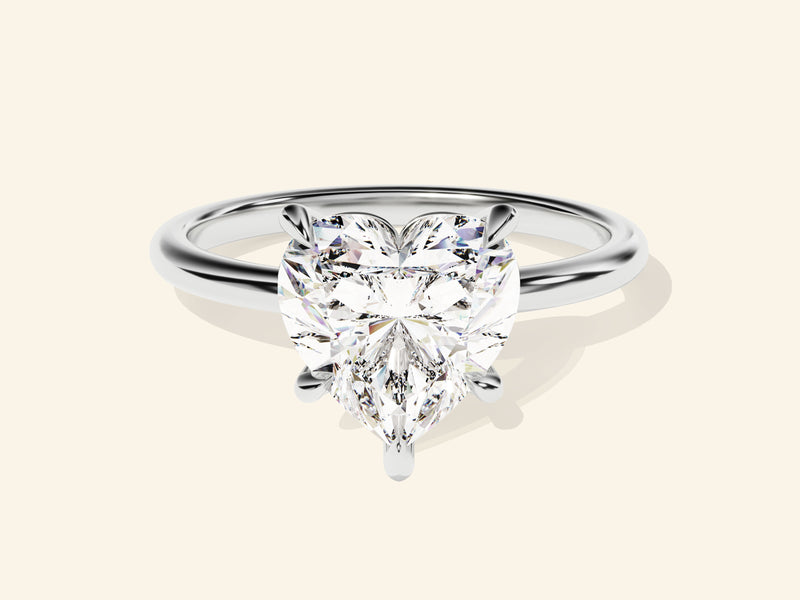 Heart Solitaire Engagement Ring