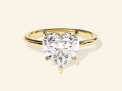Heart Solitaire Engagement Ring