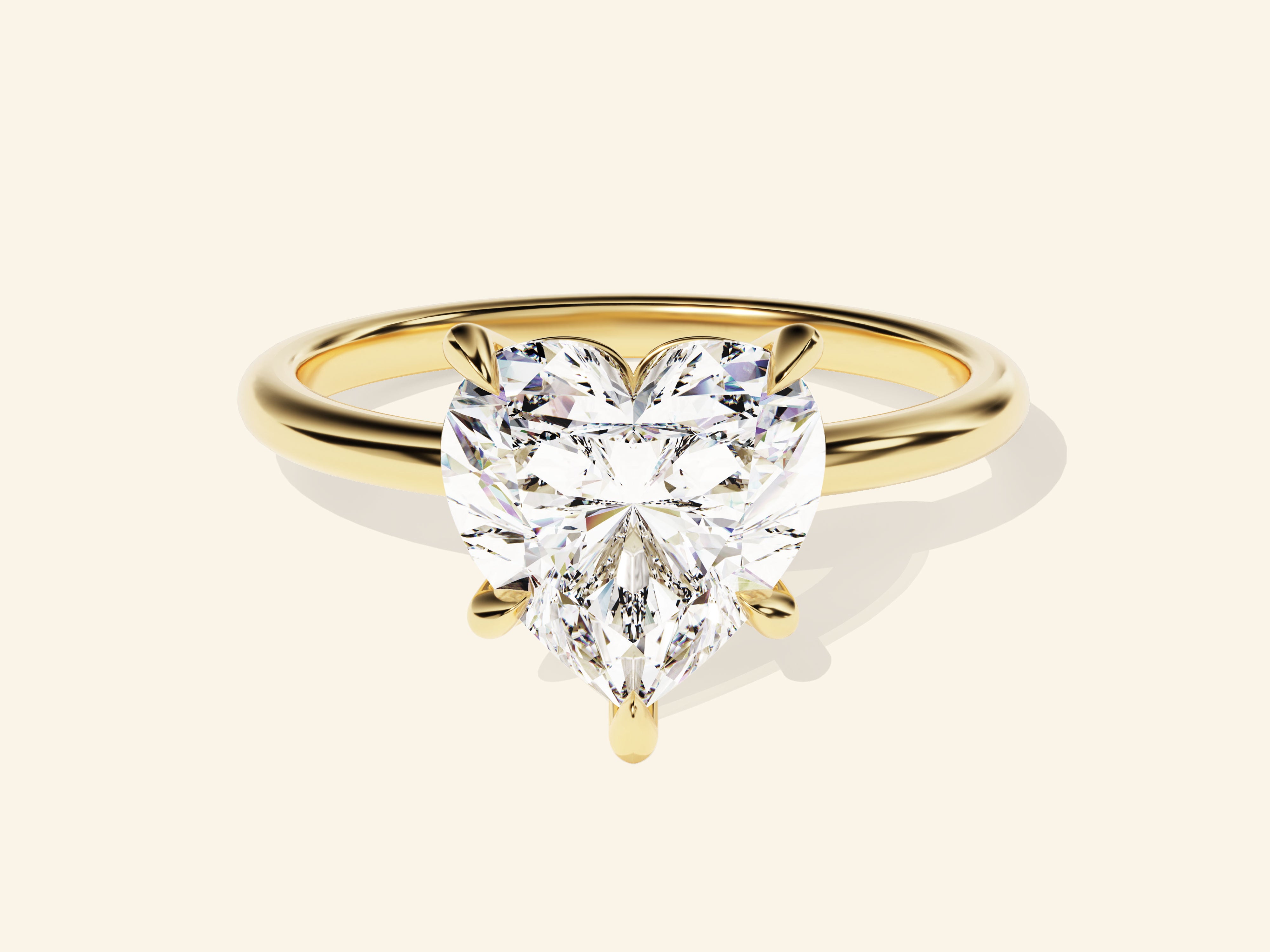Heart Solitaire Engagement Ring