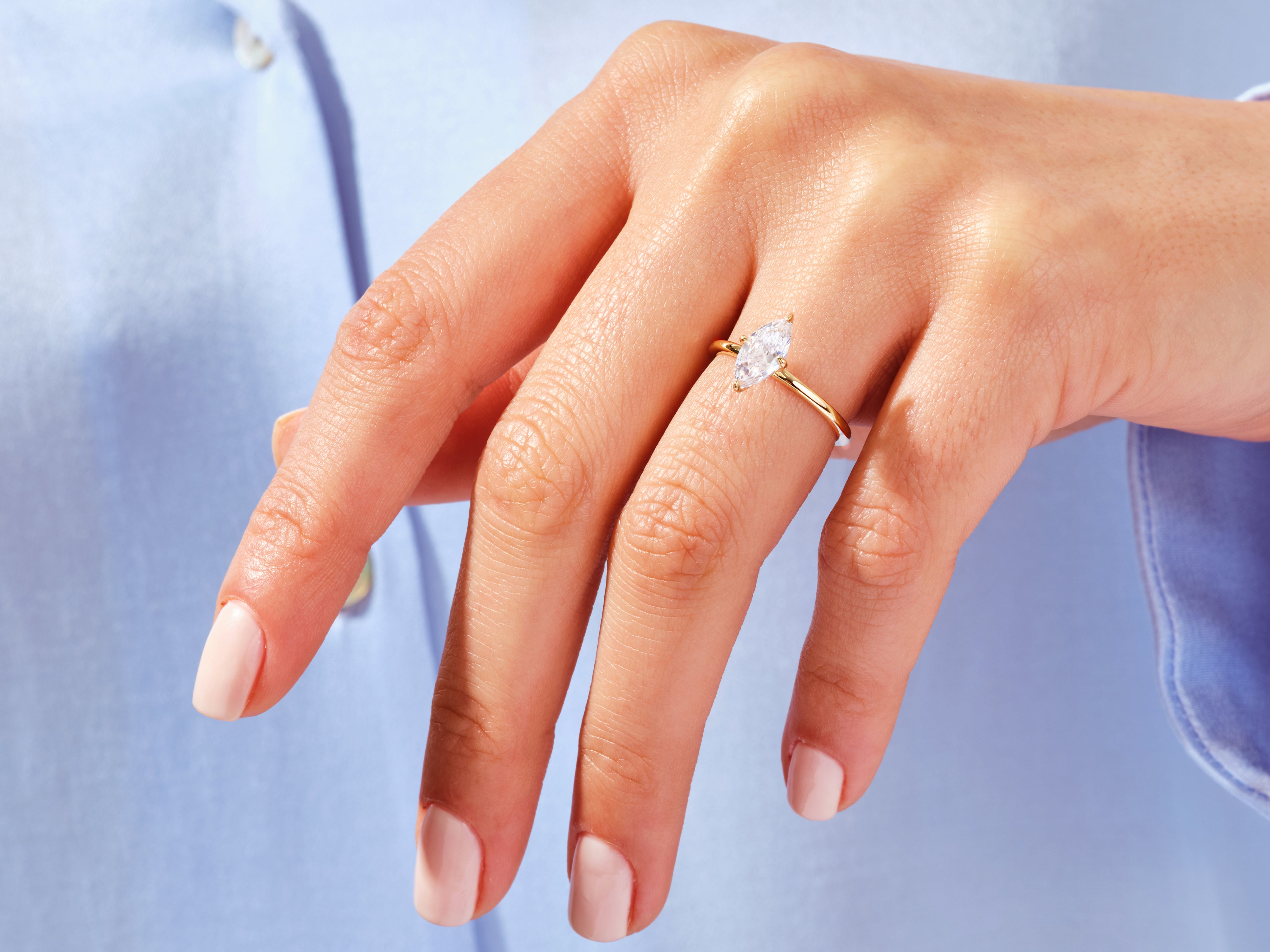 Marquise Solitaire Engagement Ring