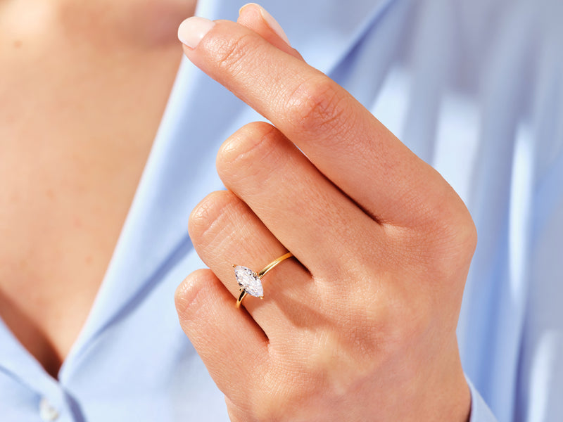 Marquise Solitaire Engagement Ring