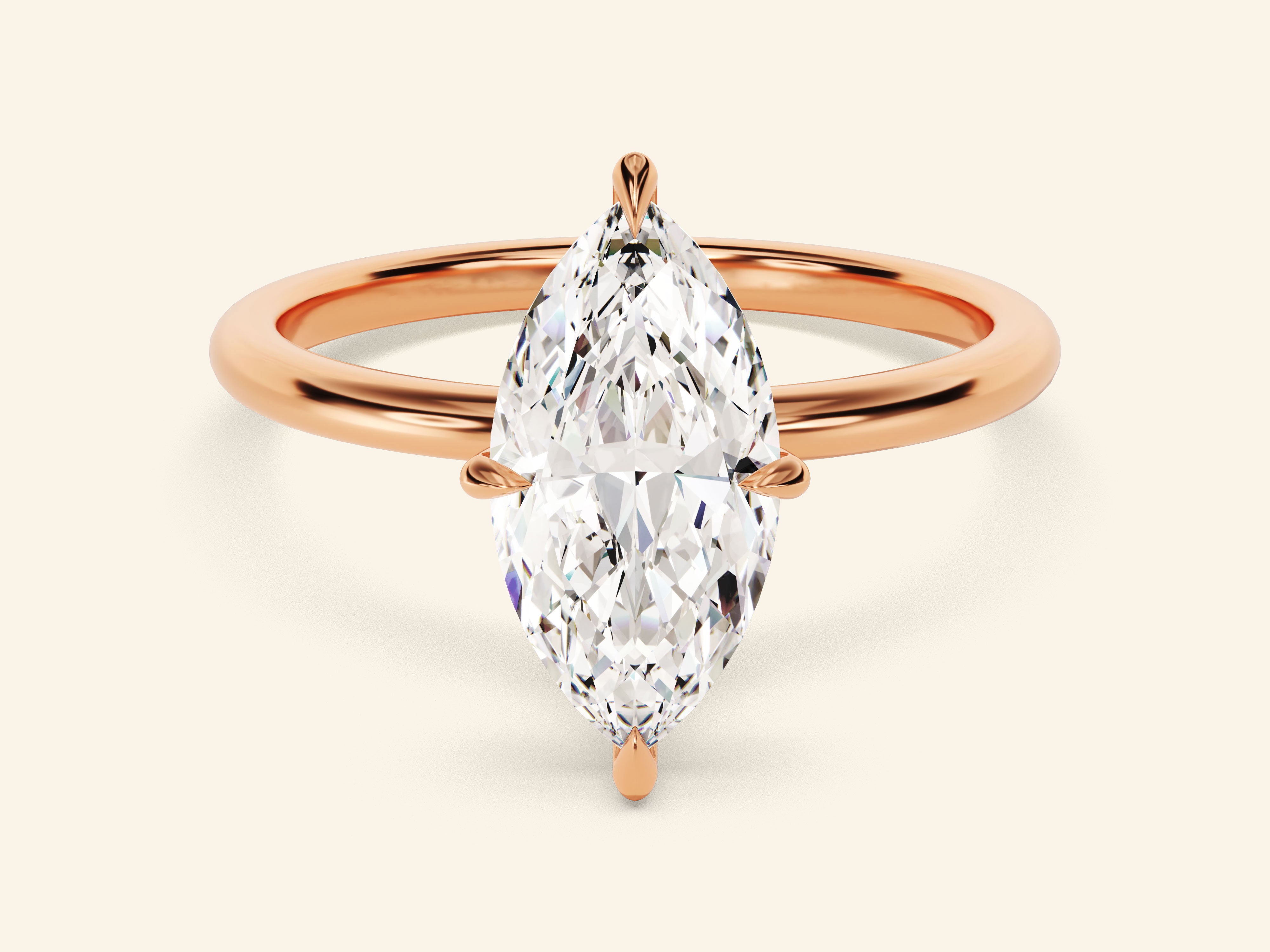 Marquise Solitaire Engagement Ring