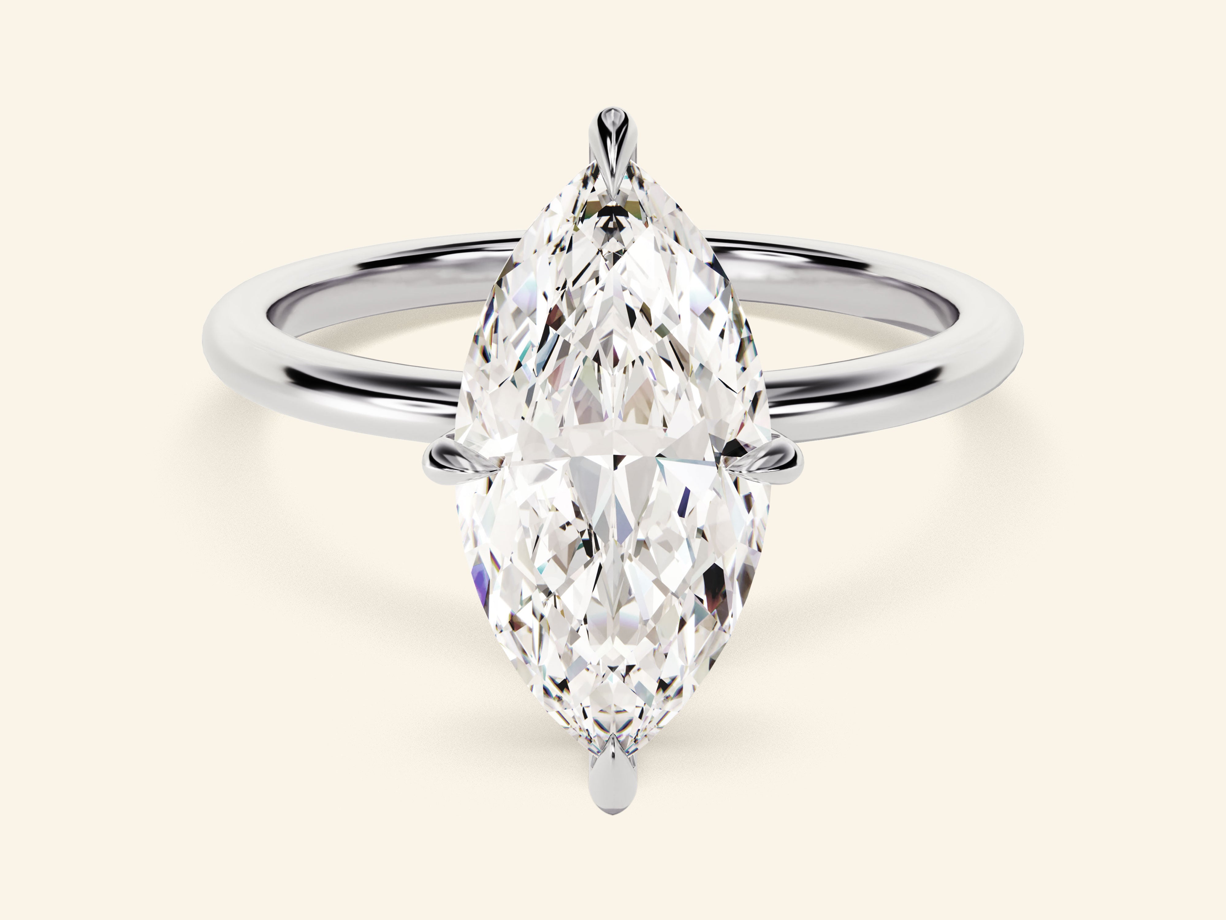 Marquise Solitaire Engagement Ring