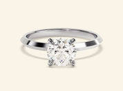 Knife Edge Round Engagement Ring