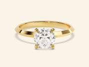 Knife Edge Round Engagement Ring