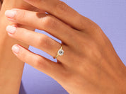 Knife Edge Round Engagement Ring