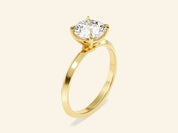 Knife Edge Round Engagement Ring