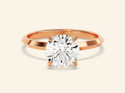 Knife Edge Round Engagement Ring