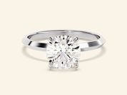 Knife Edge Round Engagement Ring