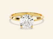 Knife Edge Round Engagement Ring