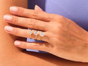 Knife Edge Round Engagement Ring