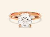 Knife Edge Round Engagement Ring
