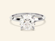 Knife Edge Round Engagement Ring