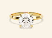 Knife Edge Round Engagement Ring