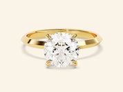 Knife Edge Round Engagement Ring
