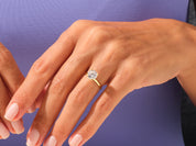Knife Edge Round Engagement Ring