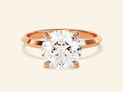 Knife Edge Round Engagement Ring