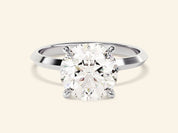 Knife Edge Round Engagement Ring