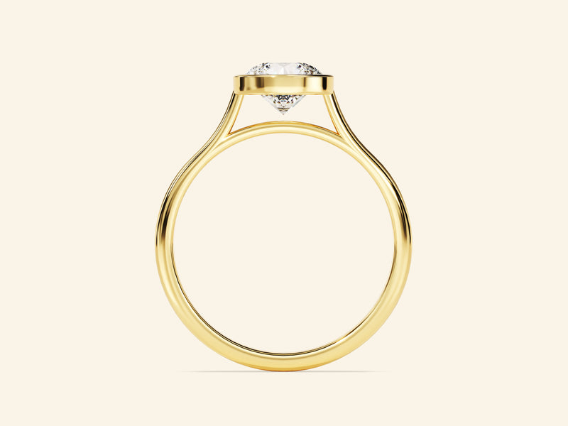 Bezel Round Engagement Ring
