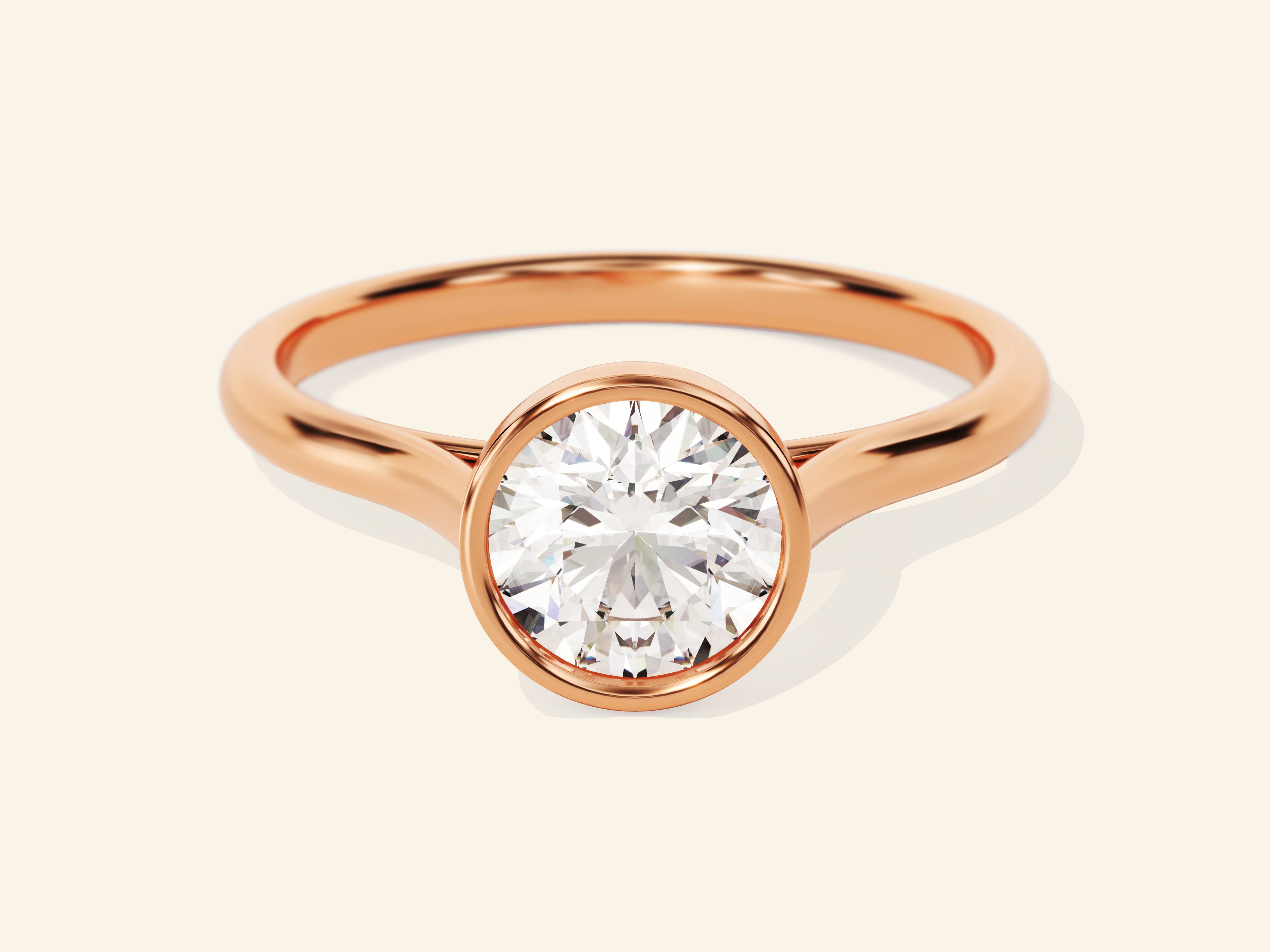 Bezel Round Engagement Ring