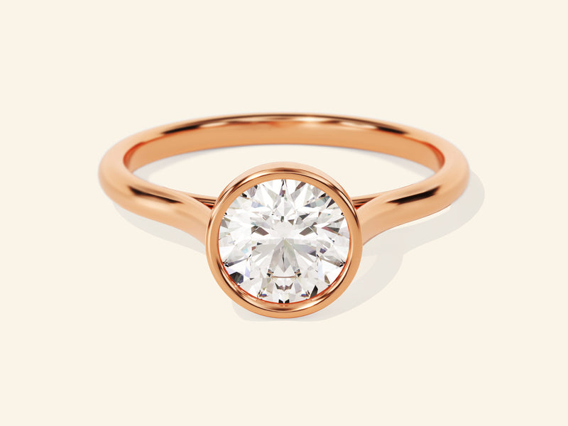 Bezel Round Engagement Ring