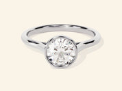 Bezel Round Engagement Ring