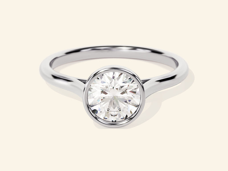Bezel Round Engagement Ring