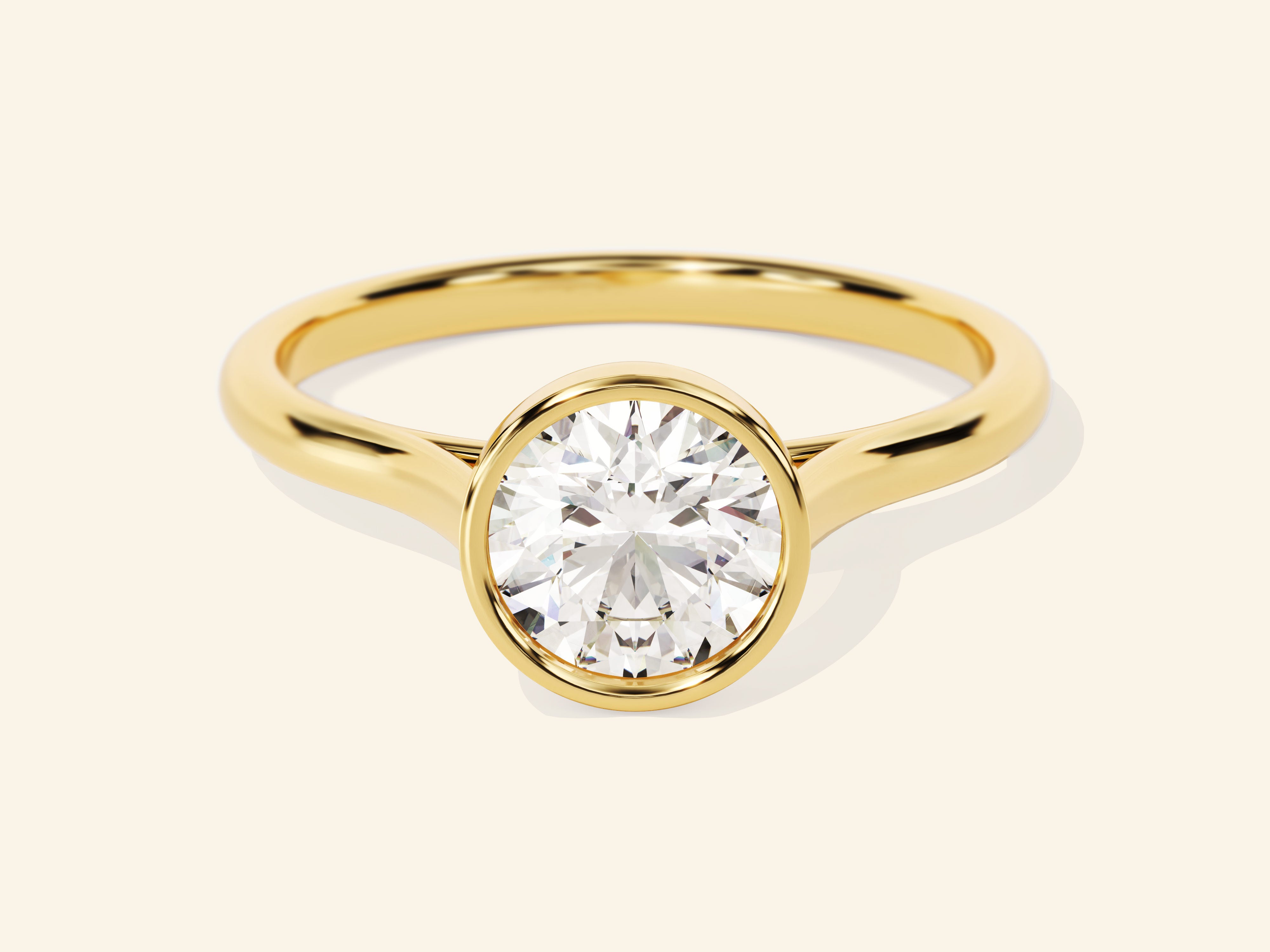Bezel Round Engagement Ring
