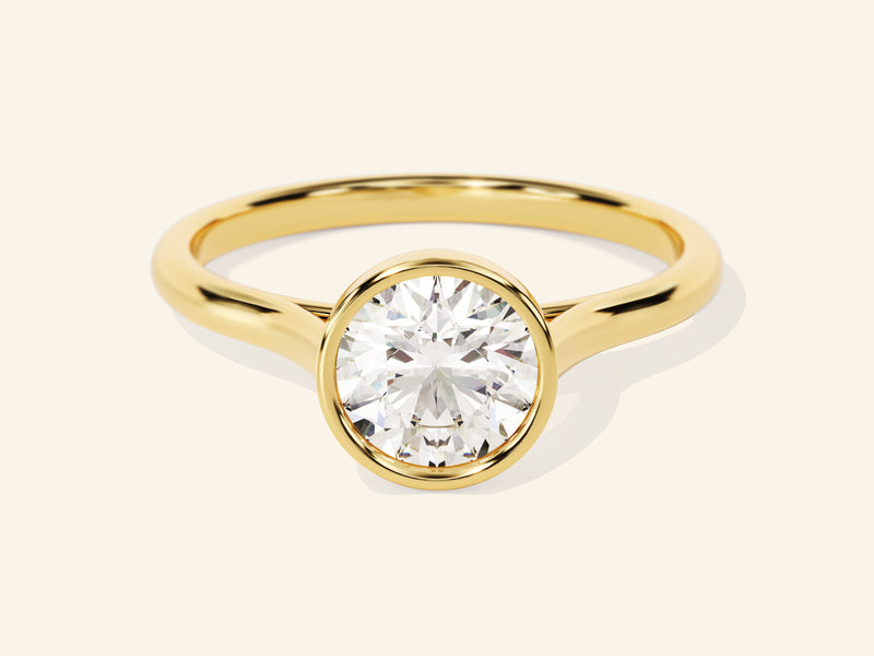 Bezel Round Engagement Ring